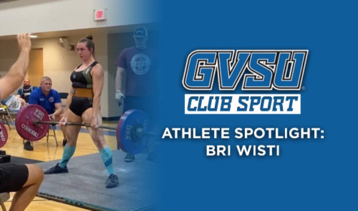 Strength athlete, Bri Wisti, competes in deadlift portion of competition.